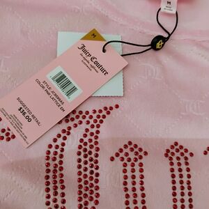 Juicy couture New Hooded Robe Pajama Shorts, shirt,also new Black fur Slippers 8